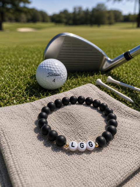 Lucky Gambling Golfers, "LGG", Men's Premium Beaded Bracelet