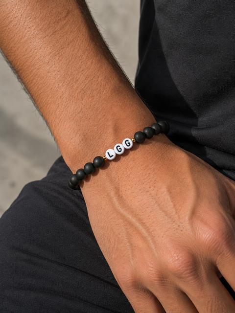 Lucky Gambling Golfers, "LGG", Men's Premium Beaded Bracelet