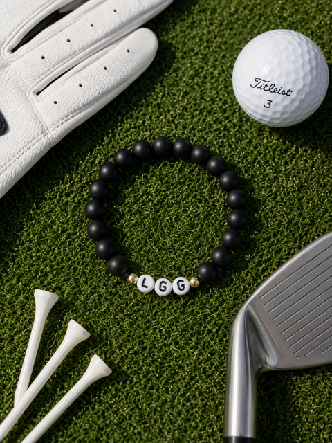 Lucky Gambling Golfers, "LGG", Men's Premium Beaded Bracelet