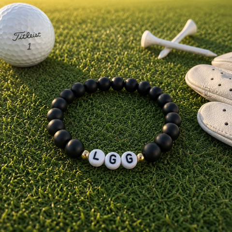 Lucky Gambling Golfers, "LGG", Men's Premium Beaded Bracelet