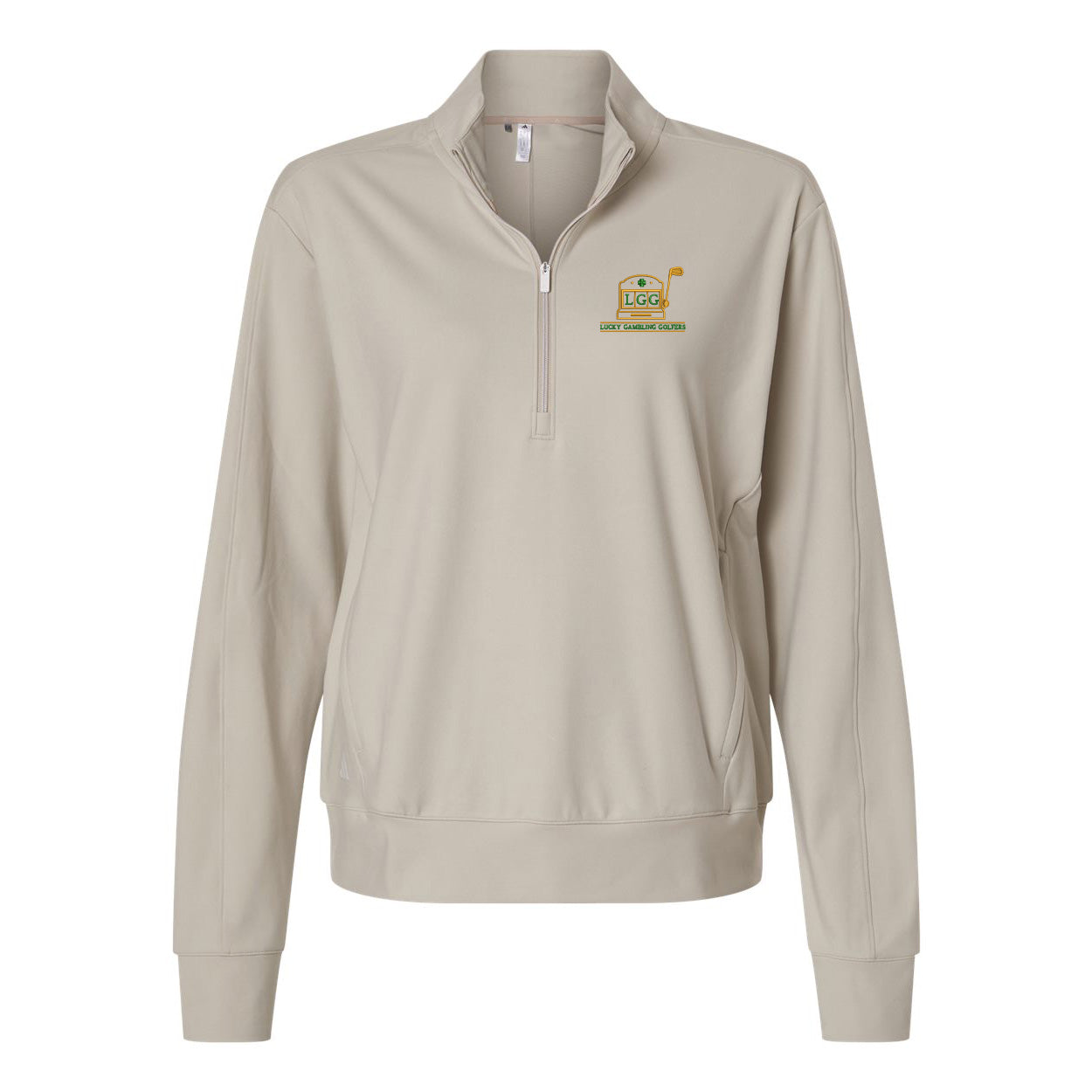 Lucky Gambling Golfers, Slot Machine Logo, Adidas Women's Quarter-Zip Pullover