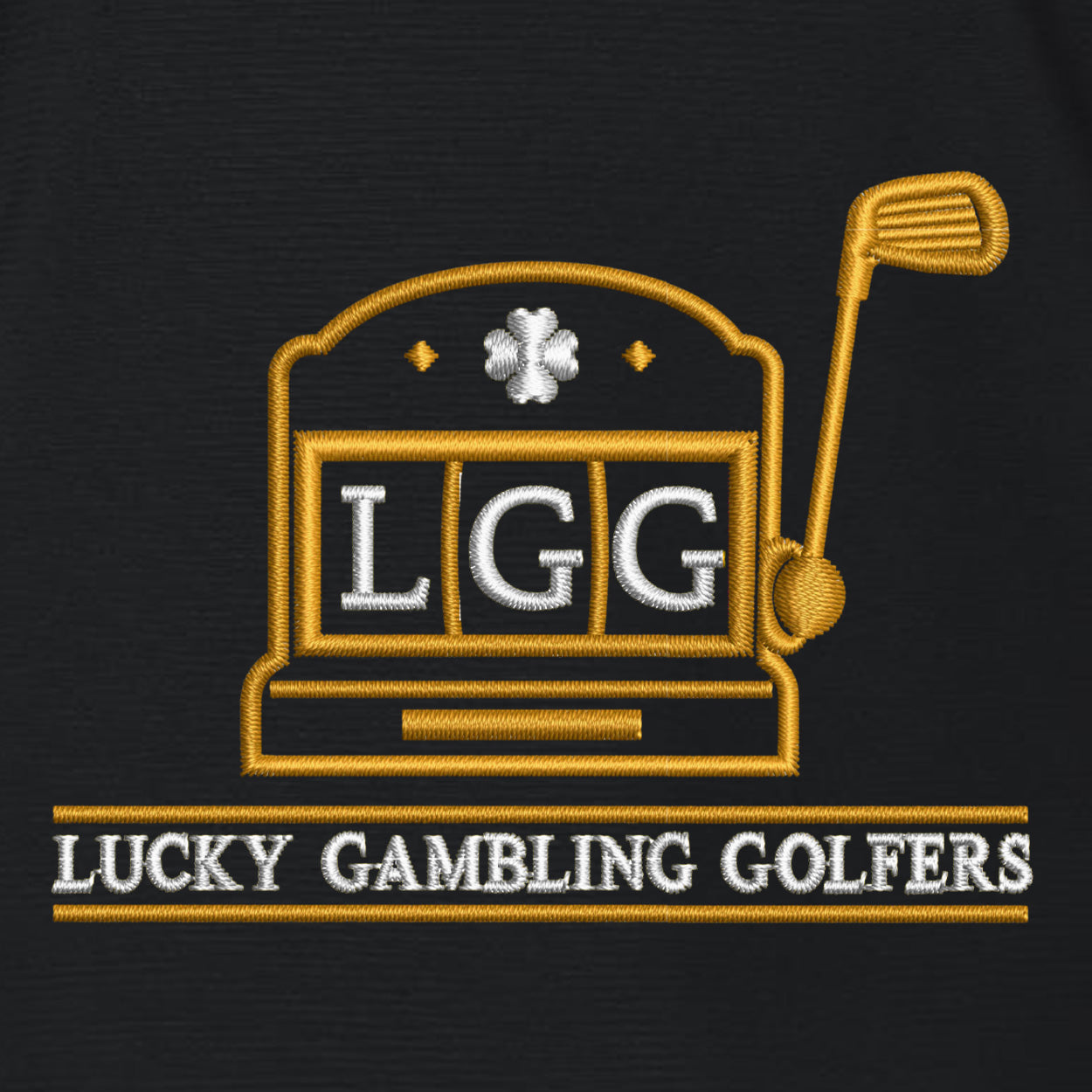 Lucky Gambling Golfers, Slot Machine Logo, Adidas Women's Sleeveless Polo - Black