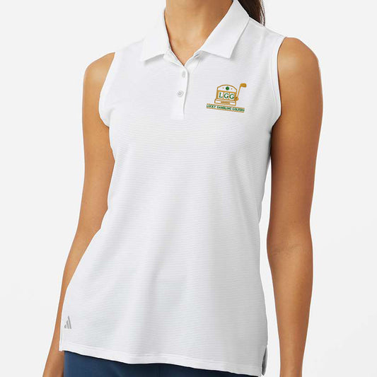 Lucky Gambling Golfers, Slot Machine Logo, Women's Sleeveless Polo - White