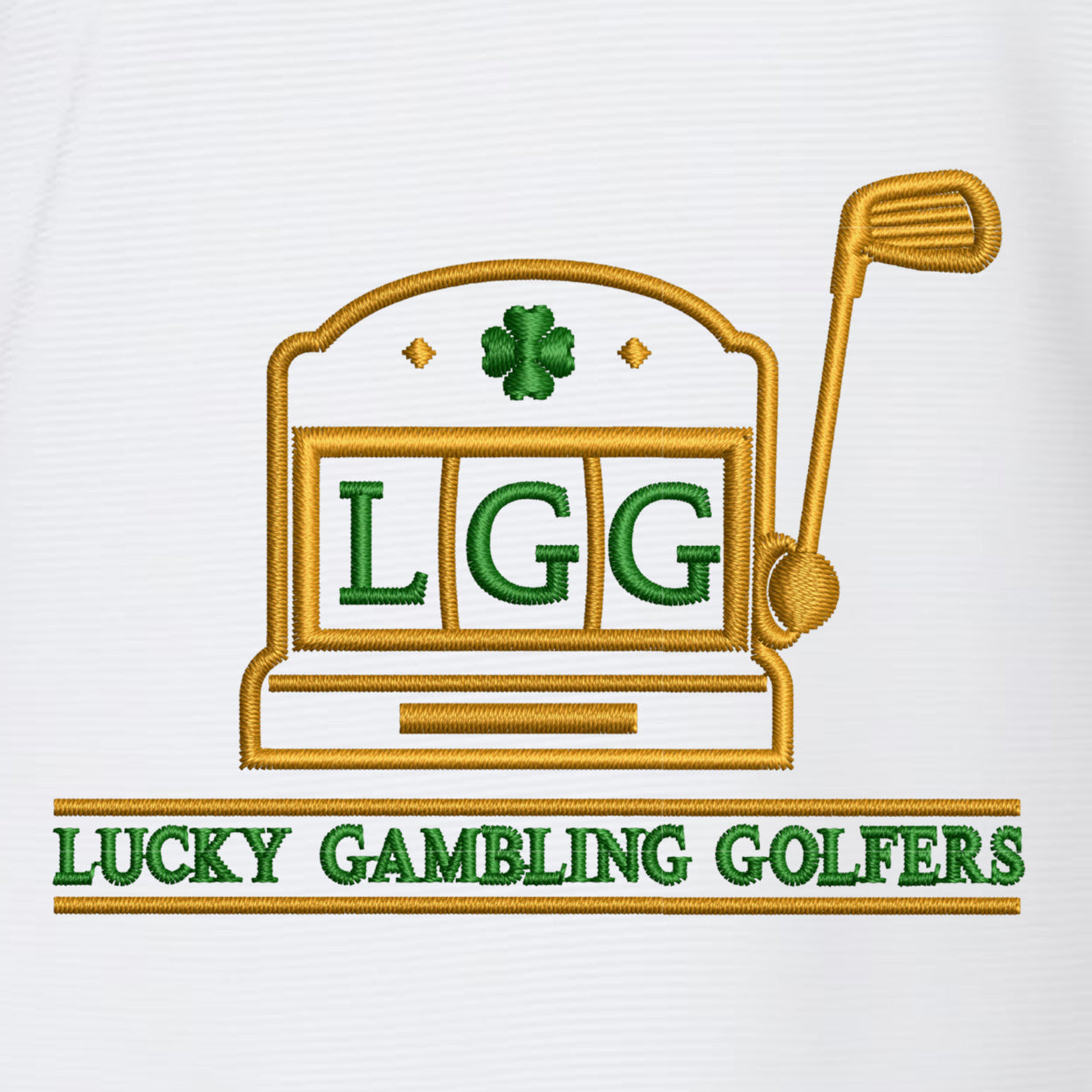 Lucky Gambling Golfers, Slot Machine Logo, Women's Sleeveless Polo - White