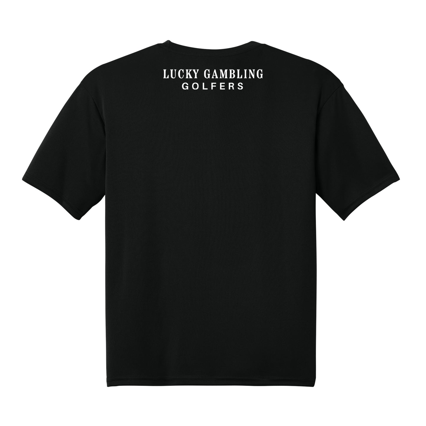 Lucky Gambling Golfers, "No Bueno", A4 Cooling Performance Short Sleeve T-Shirt - Black