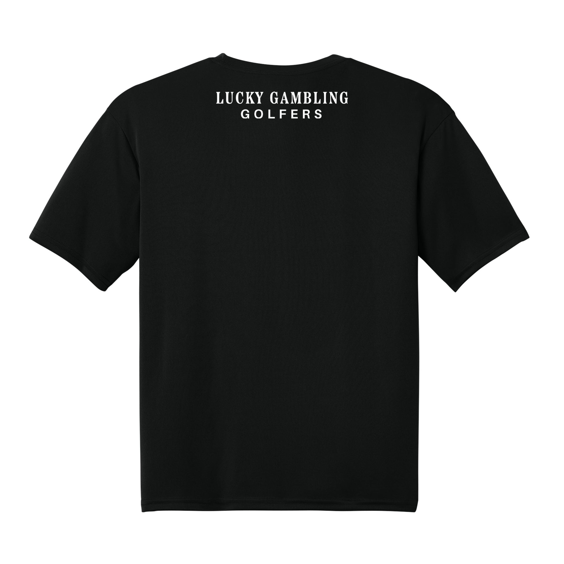 Lucky Gambling Golfers, "No Bueno", A4 Cooling Performance Short Sleeve T-Shirt - Black