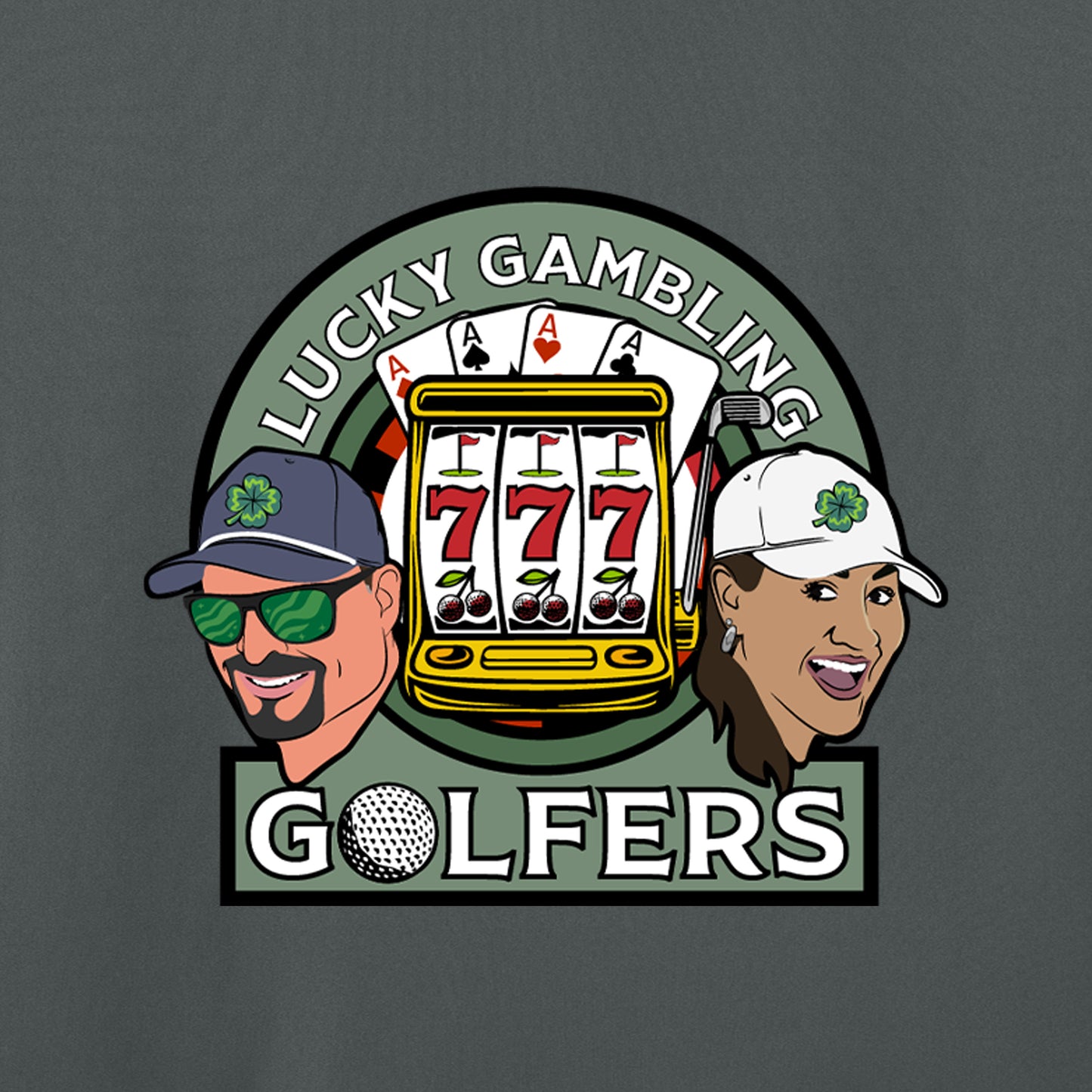 Lucky Gambling Golfers, A4 Cooling Performance Short Sleeve T-Shirt - Graphite