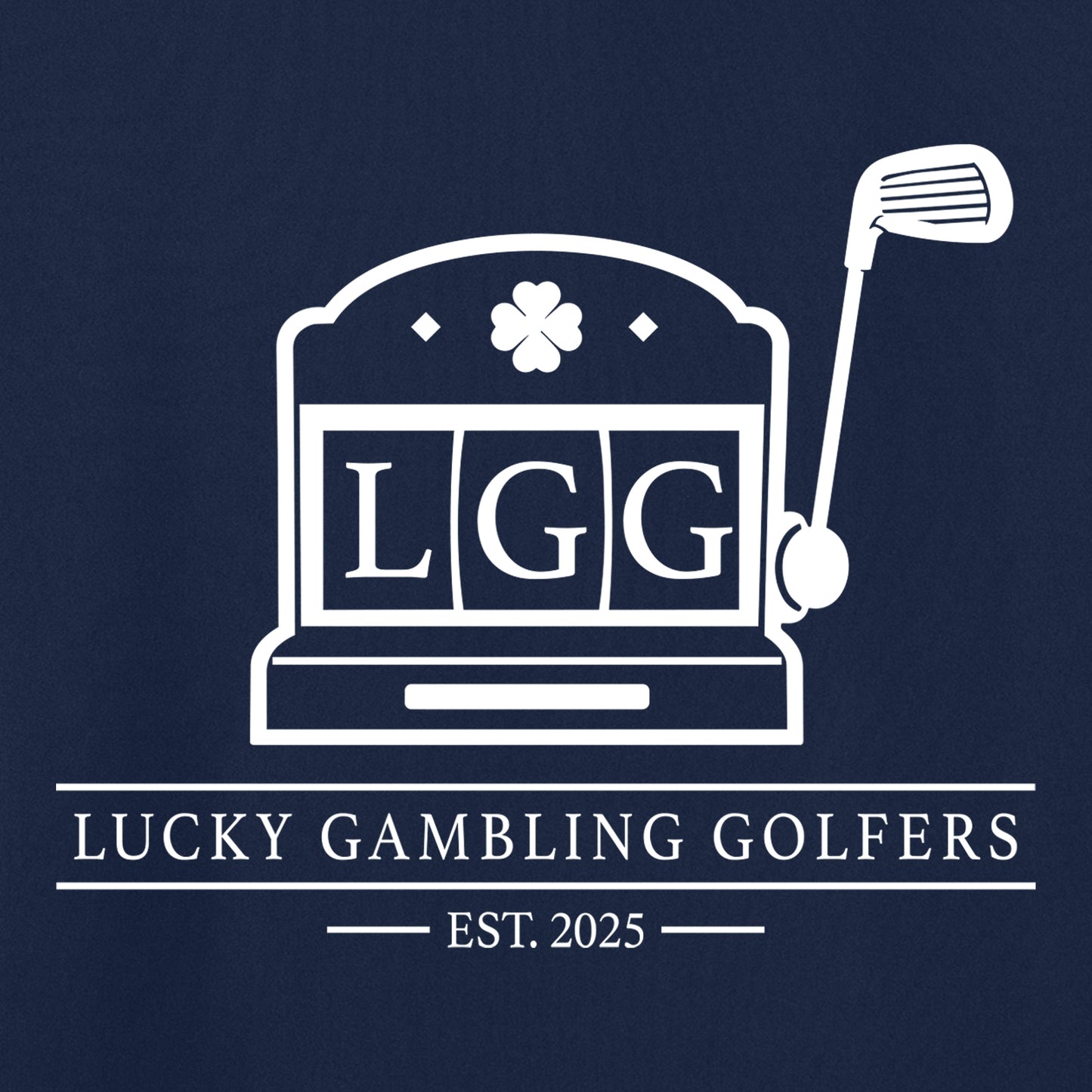 Lucky Gambling Golfers, Slot Machine Logo, A4 Cooling Performance Short Sleeve T-Shirt - Navy