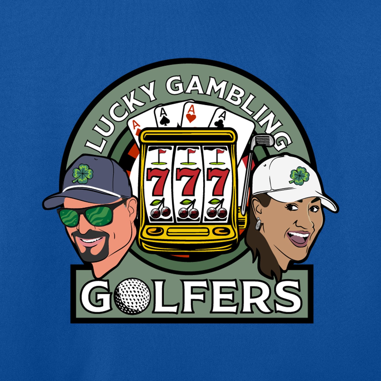 Lucky Gambling Golfers, A4 Cooling Performance Short Sleeve T-Shirt - Royal 