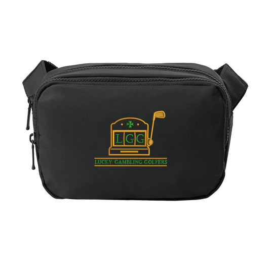 Lucky Gambling Golfers, Slot Machine Logo, Matte Dual-Compartment Crossbody