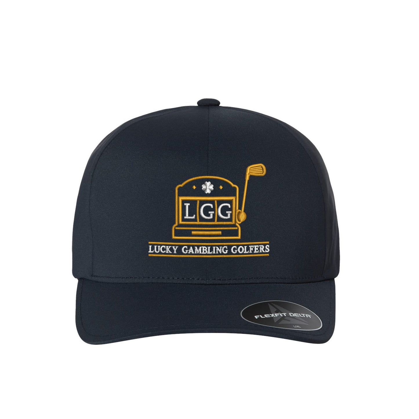 Lucky Gambling Golfers, Slot Machine Logo, Delta® Seamless Cap