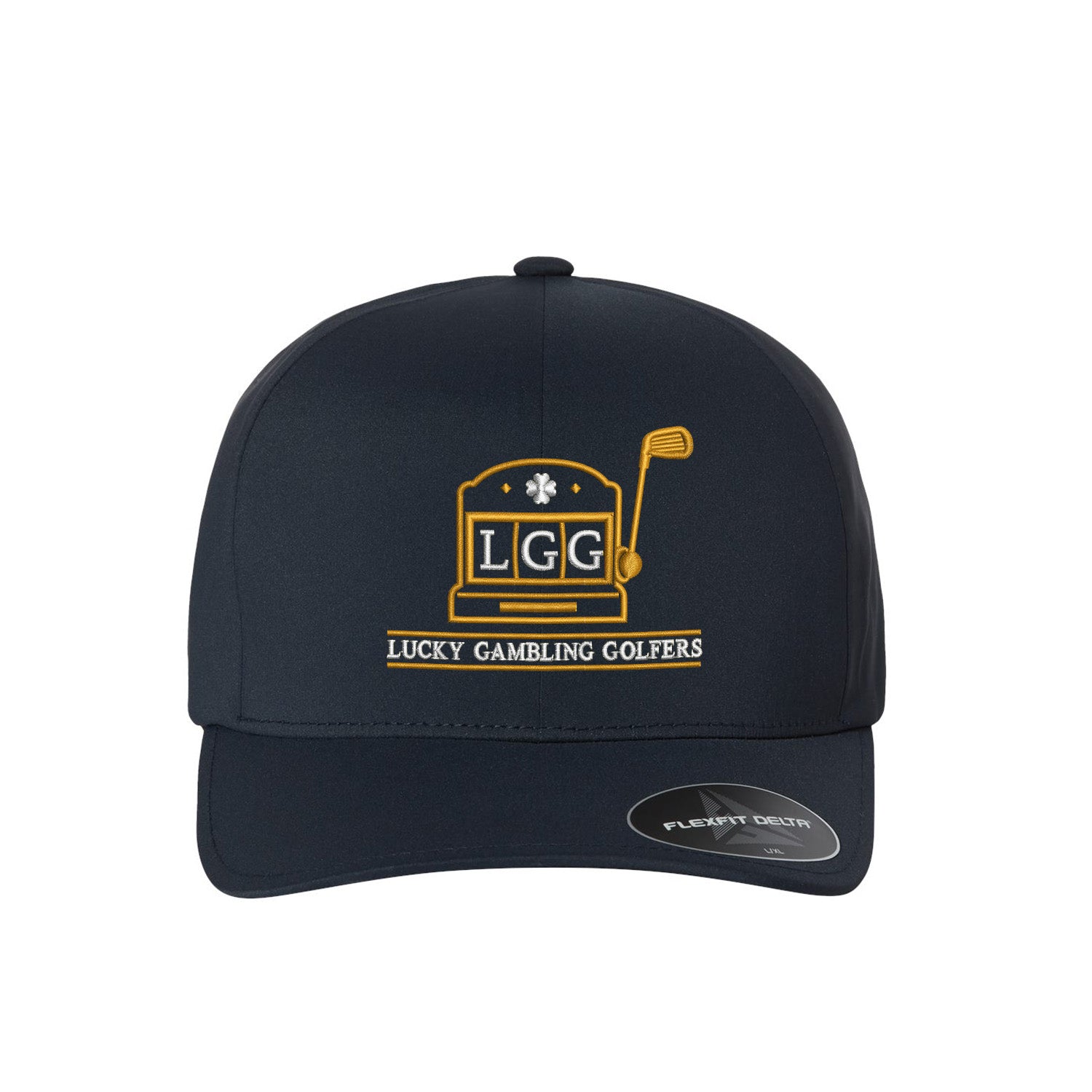 Lucky Gambling Golfers, Slot Machine Logo, Delta® Seamless Cap