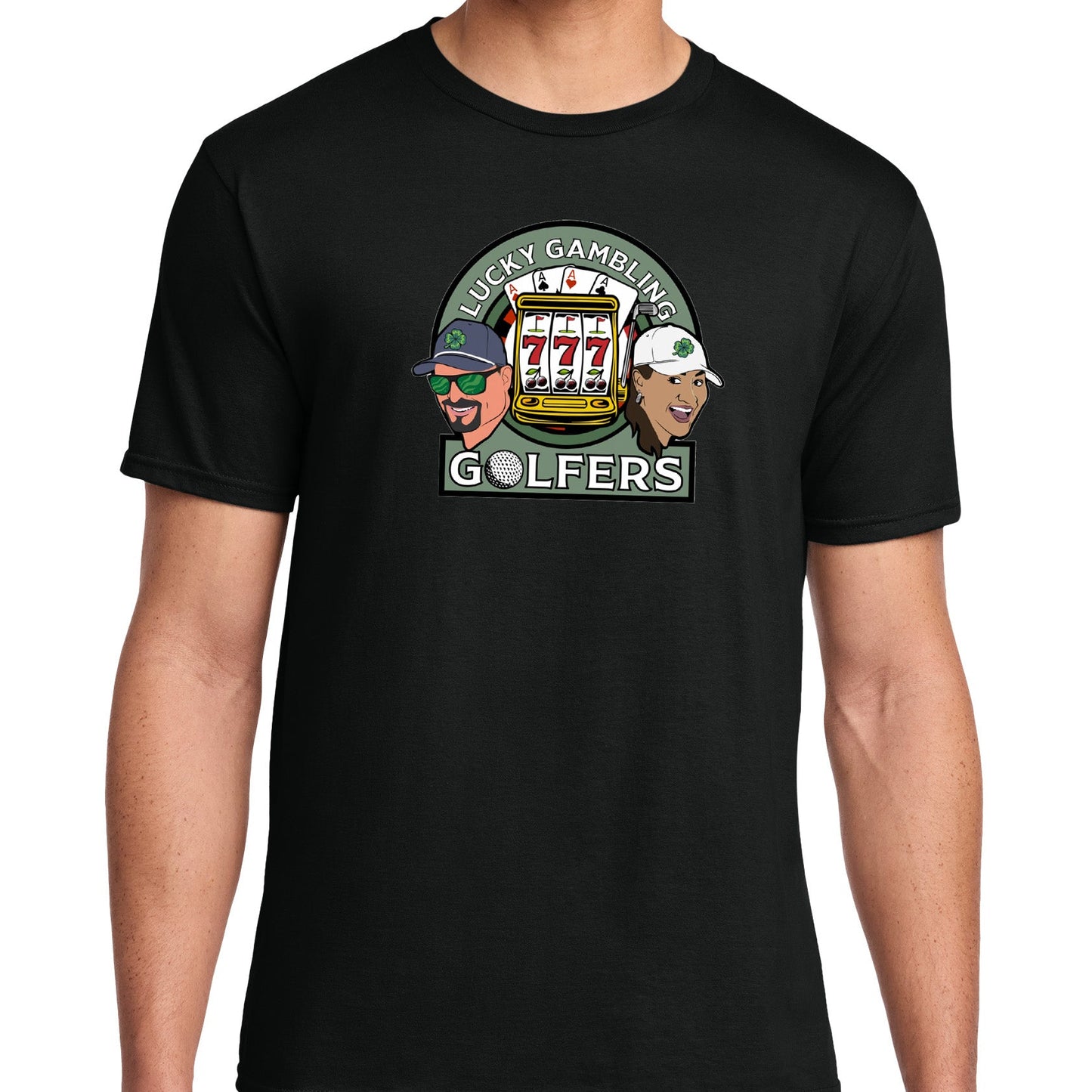 Lucky Gambling Golfers, Fan Favorite™ T-Shirt - Black