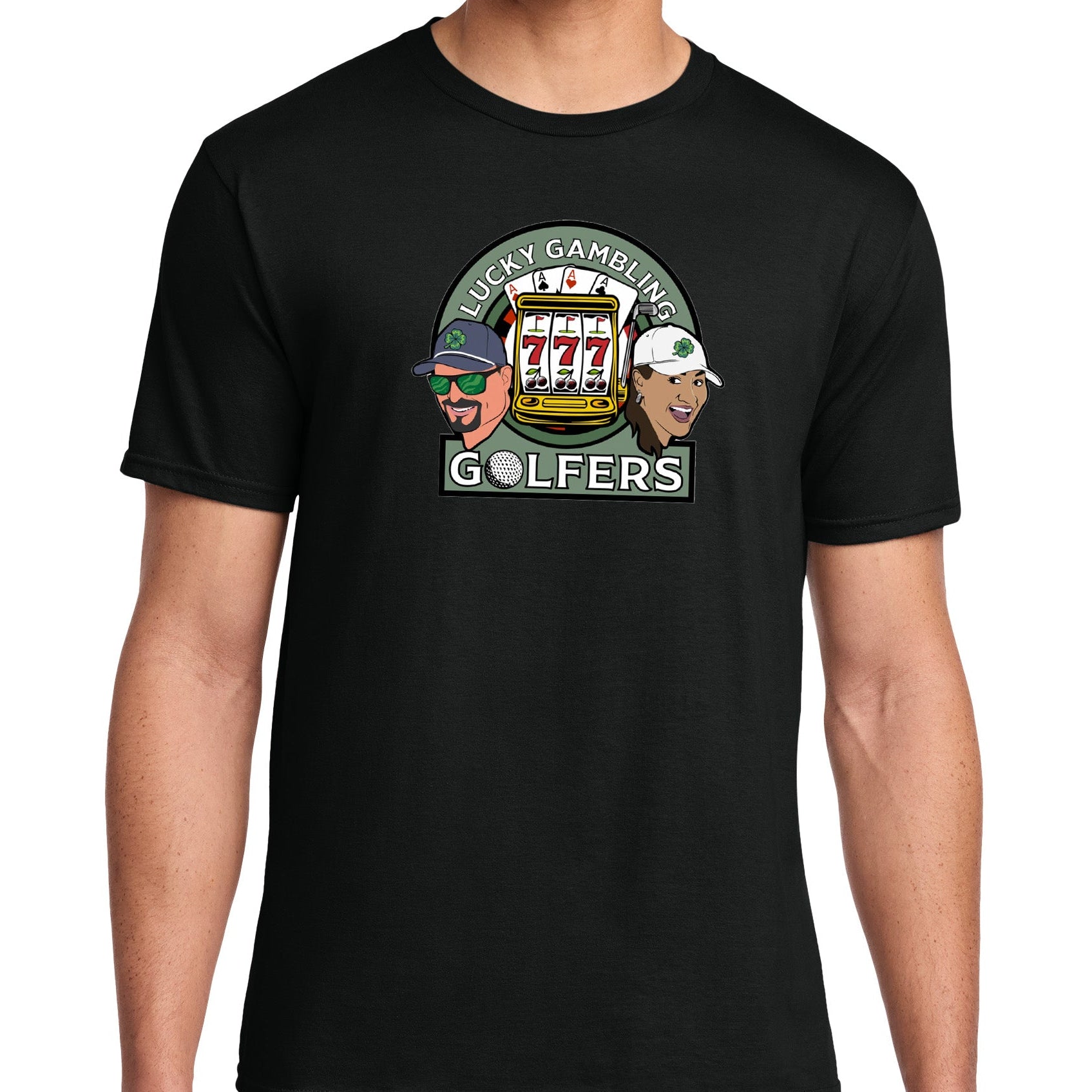 Lucky Gambling Golfers, Fan Favorite™ T-Shirt - Black