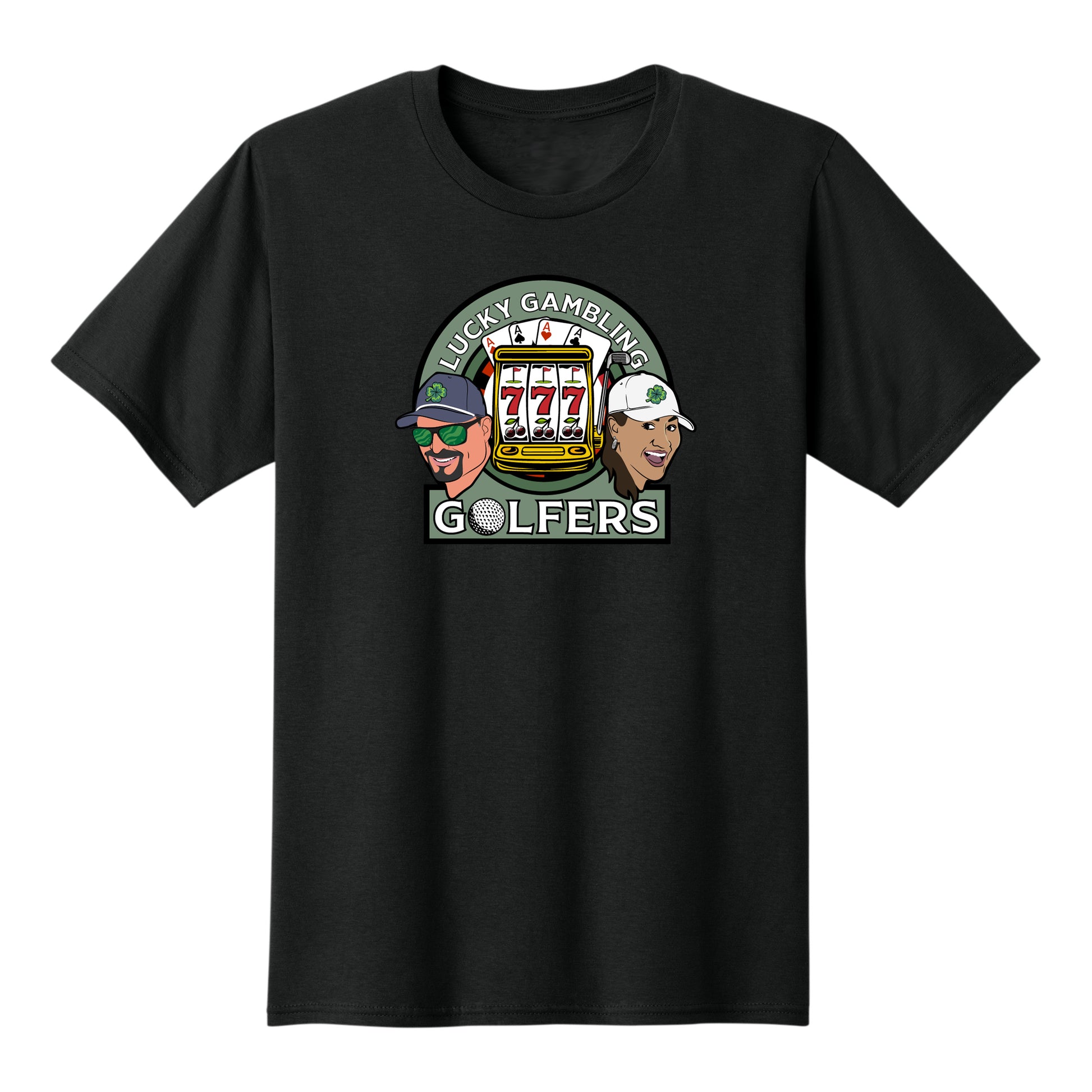 Lucky Gambling Golfers, Fan Favorite™ T-Shirt - Black