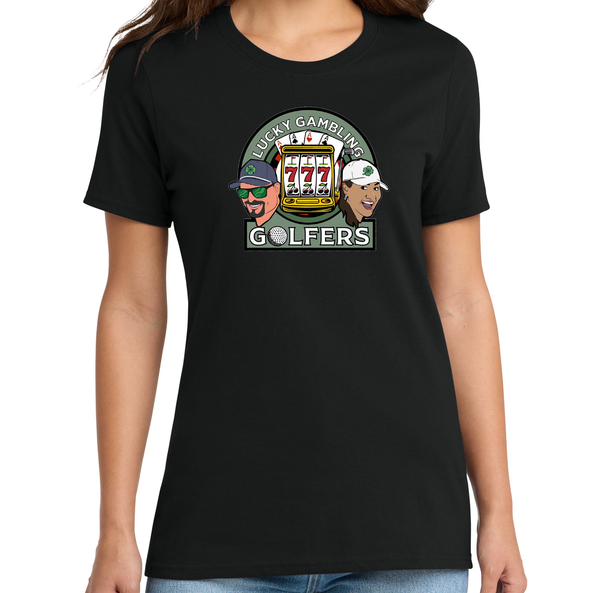 Lucky Gambling Golfers, Fan Favorite™ T-Shirt - Black