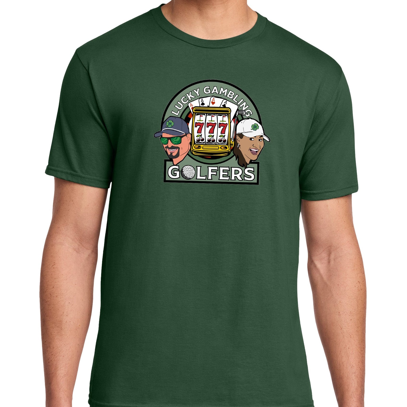 Lucky Gambling Golfers, Fan Favorite™ T-Shirt - Forest