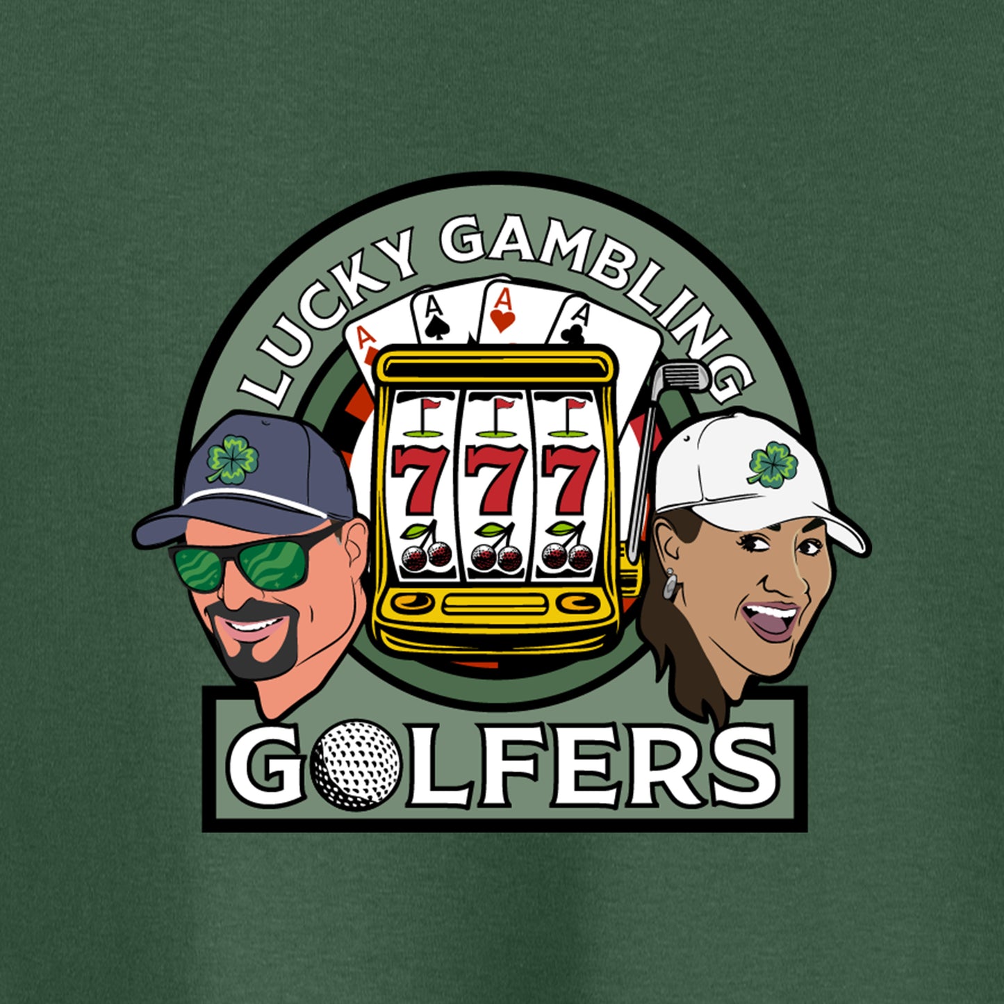 Lucky Gambling Golfers, Fan Favorite™ T-Shirt - Forest