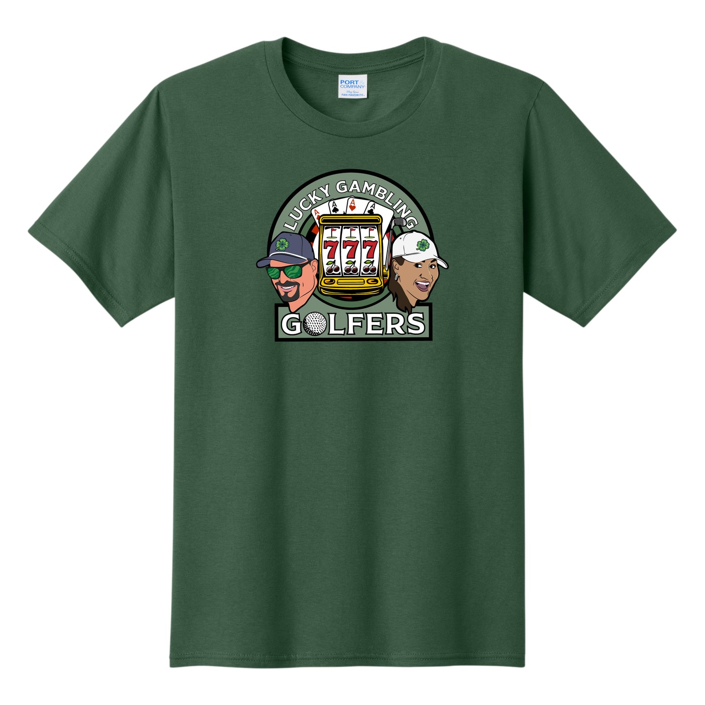 Lucky Gambling Golfers, Fan Favorite™ T-Shirt - Forest