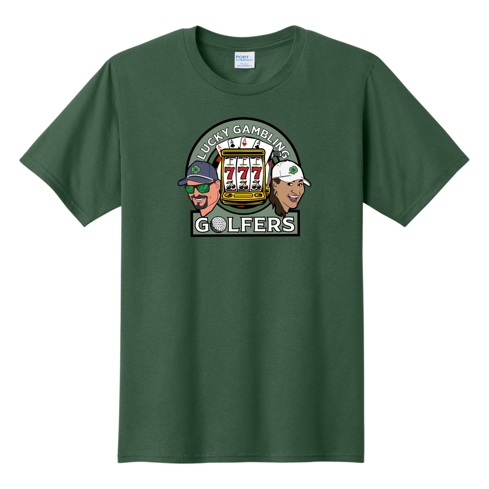 Lucky Gambling Golfers, Fan Favorite™ T-Shirt - Forest