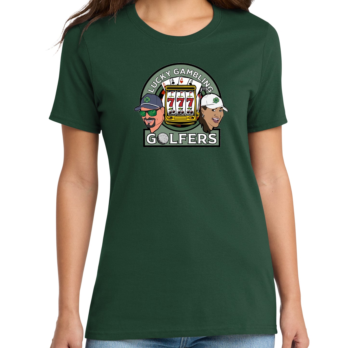 Lucky Gambling Golfers, Fan Favorite™ T-Shirt - Forest