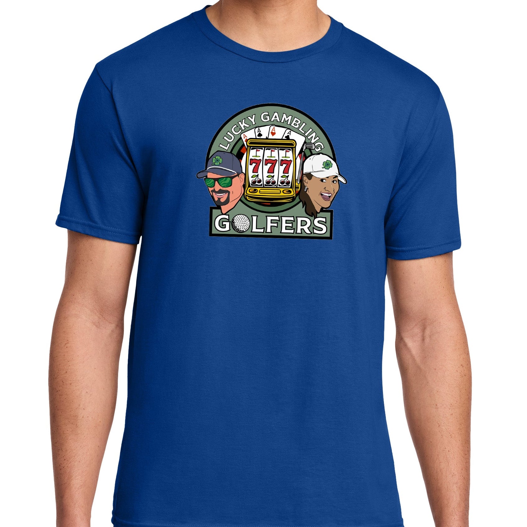 Lucky Gambling Golfers, Fan Favorite™ T-Shirt - Royal