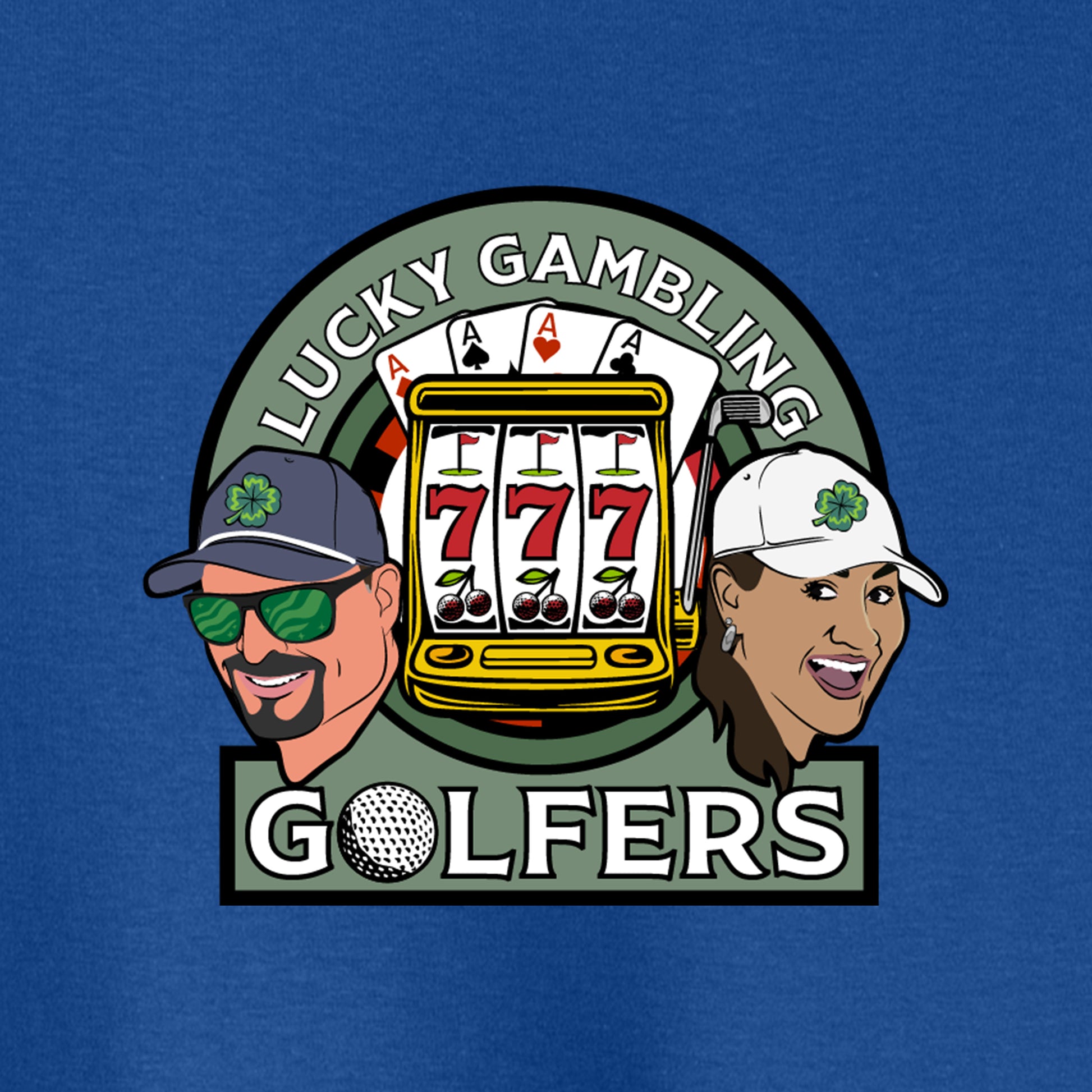 Lucky Gambling Golfers, Fan Favorite™ T-Shirt - Royal