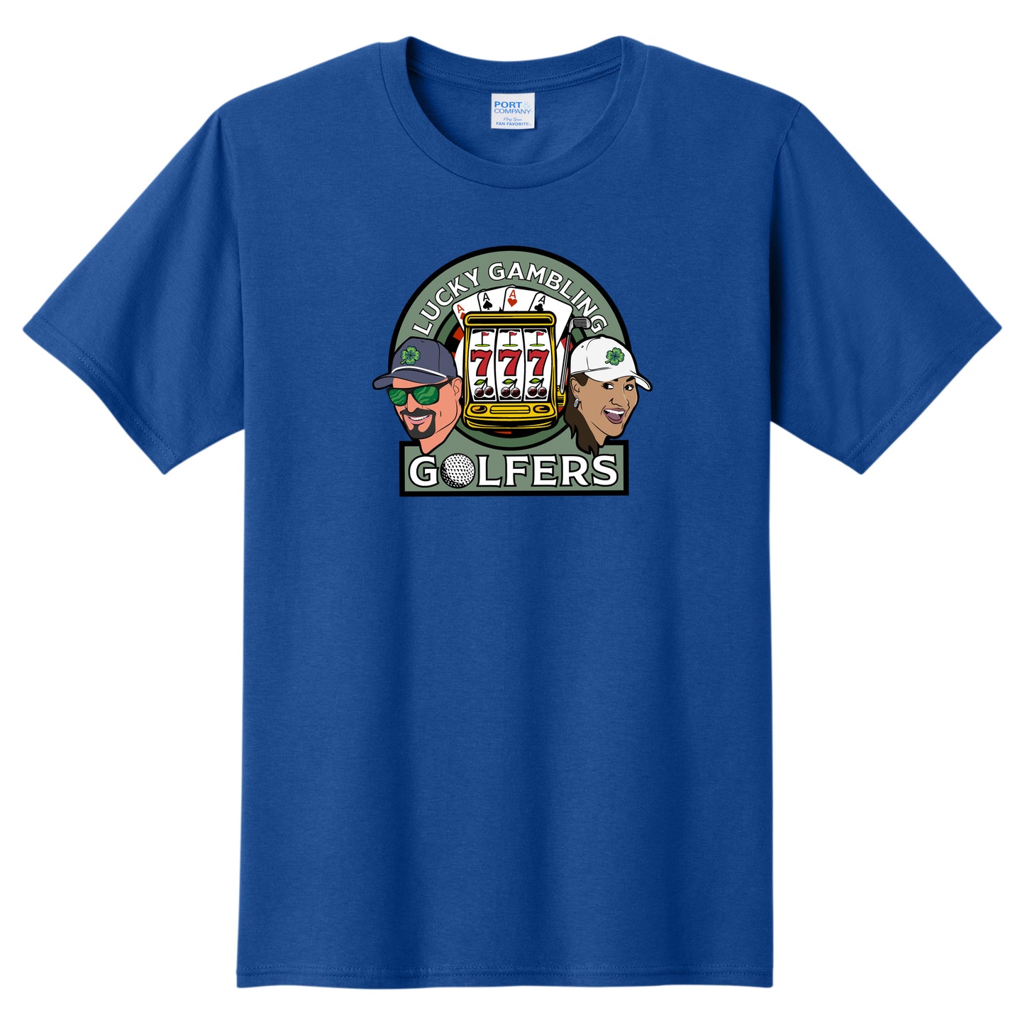 Lucky Gambling Golfers, Fan Favorite™ T-Shirt - Royal