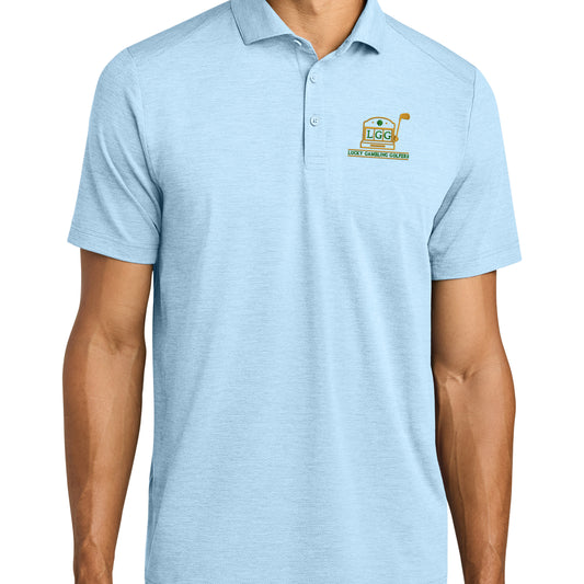 Lucky Gambling Golfers, Slot Machine Logo, TravisMathew Onward Polo -Light Blue