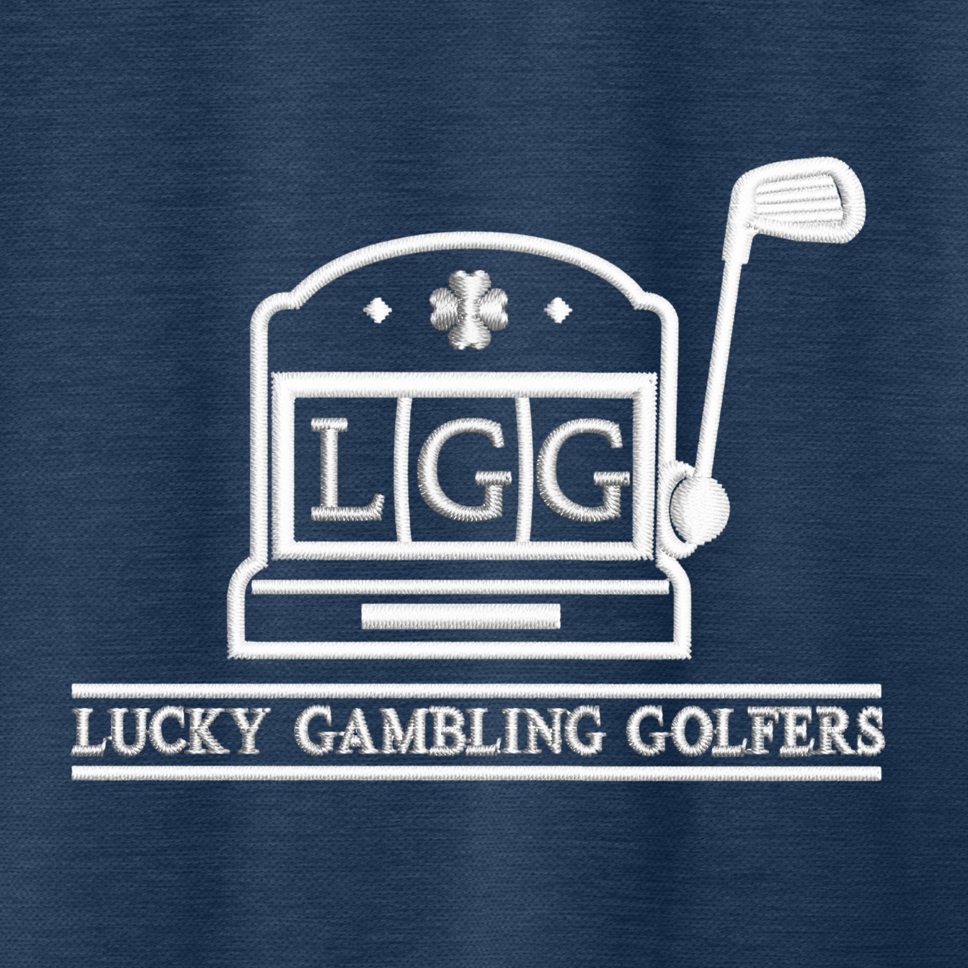 Lucky Gambling Golfers, Slot Machine Logo, TravisMathew Onward Polo - Navy