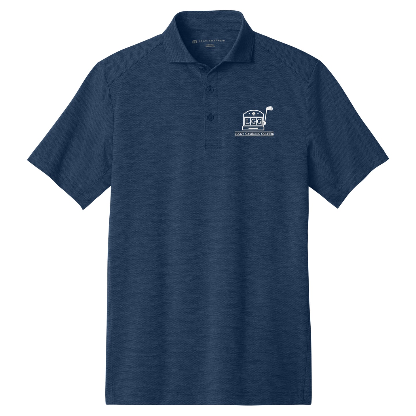 Lucky Gambling Golfers, Slot Machine Logo, TravisMathew Onward Polo - Navy