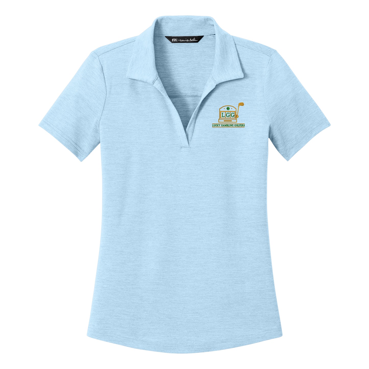 Lucky Gambling Golfers, Light Blue, TravisMathew Women’s Onward Polo - Light Blue
